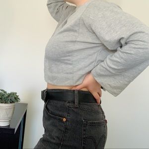 Soft grey cropped sweatshirt